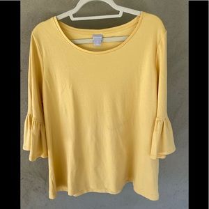 Chico’s Yellow Tee size XL